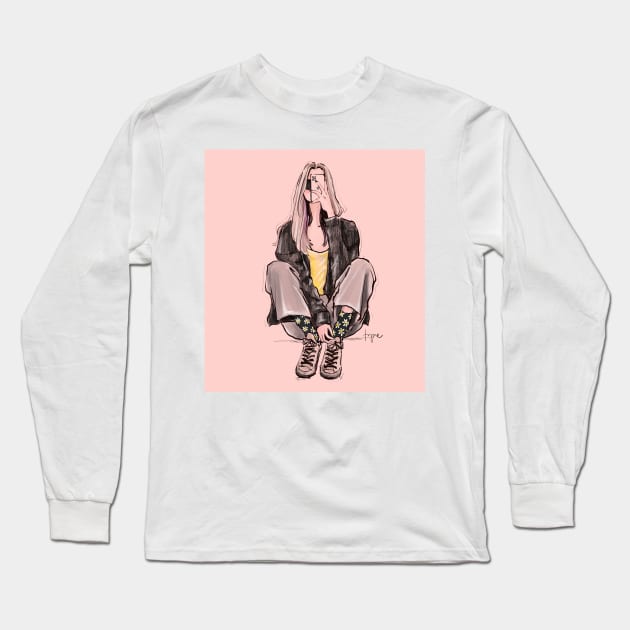 Stuck Long Sleeve T-Shirt by Tyne Bobier Illustrations